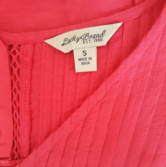 Lucky brand embroidery lace top blouse sz small *M6 - Picture 6 of 8